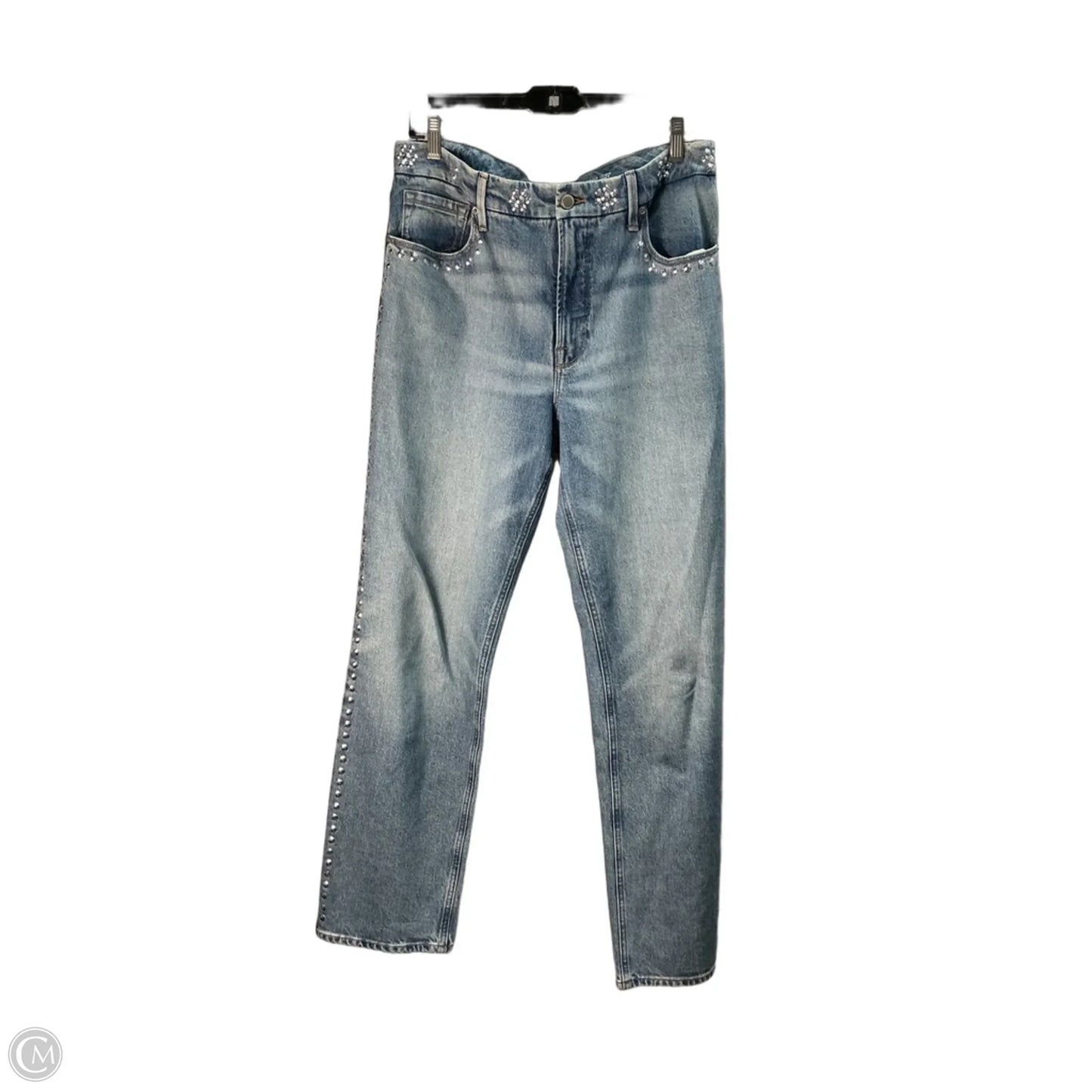 Jeans Straight By Good American In Blue Denim, Size: 10