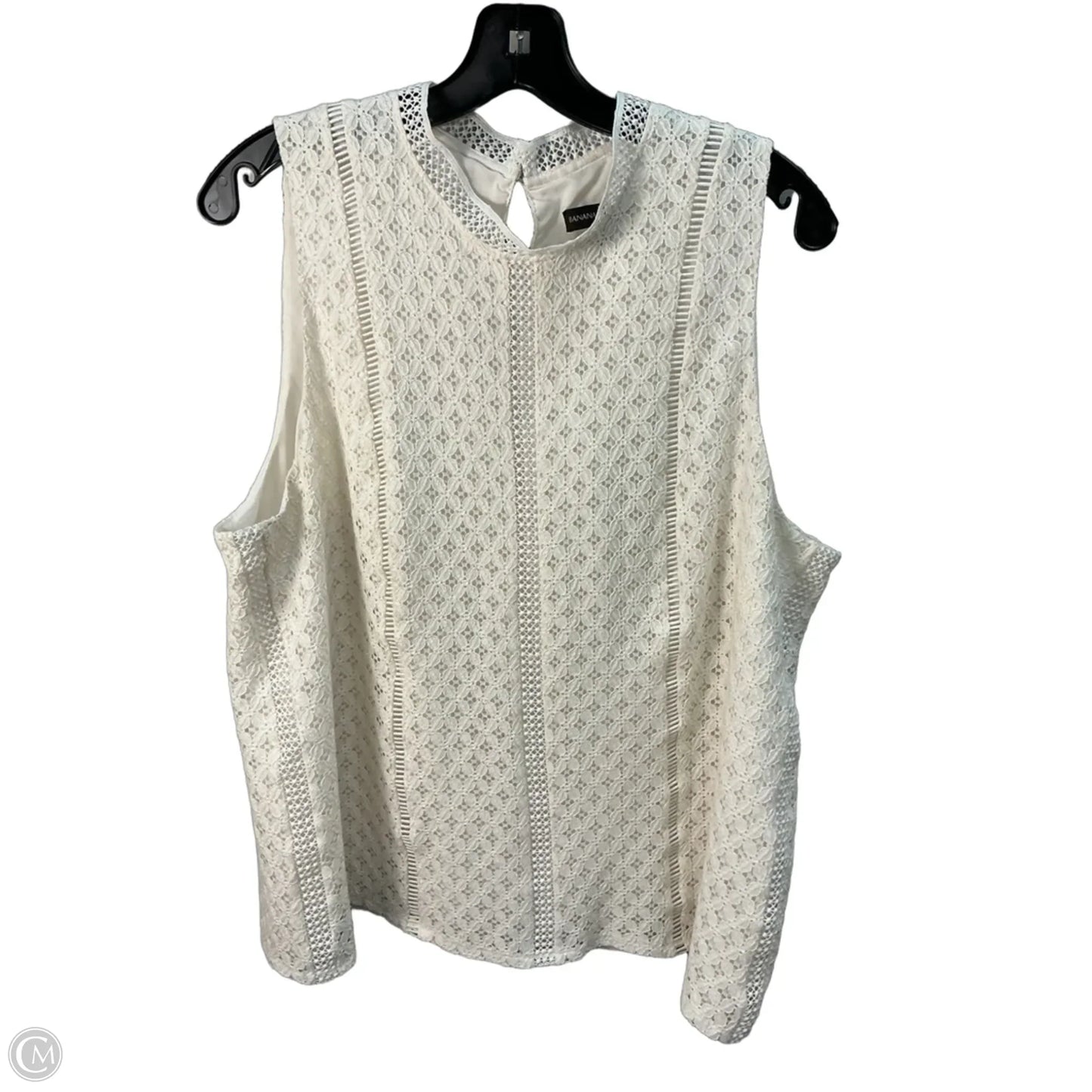 Top Sleeveless By Banana Republic In Cream, Size: Xl