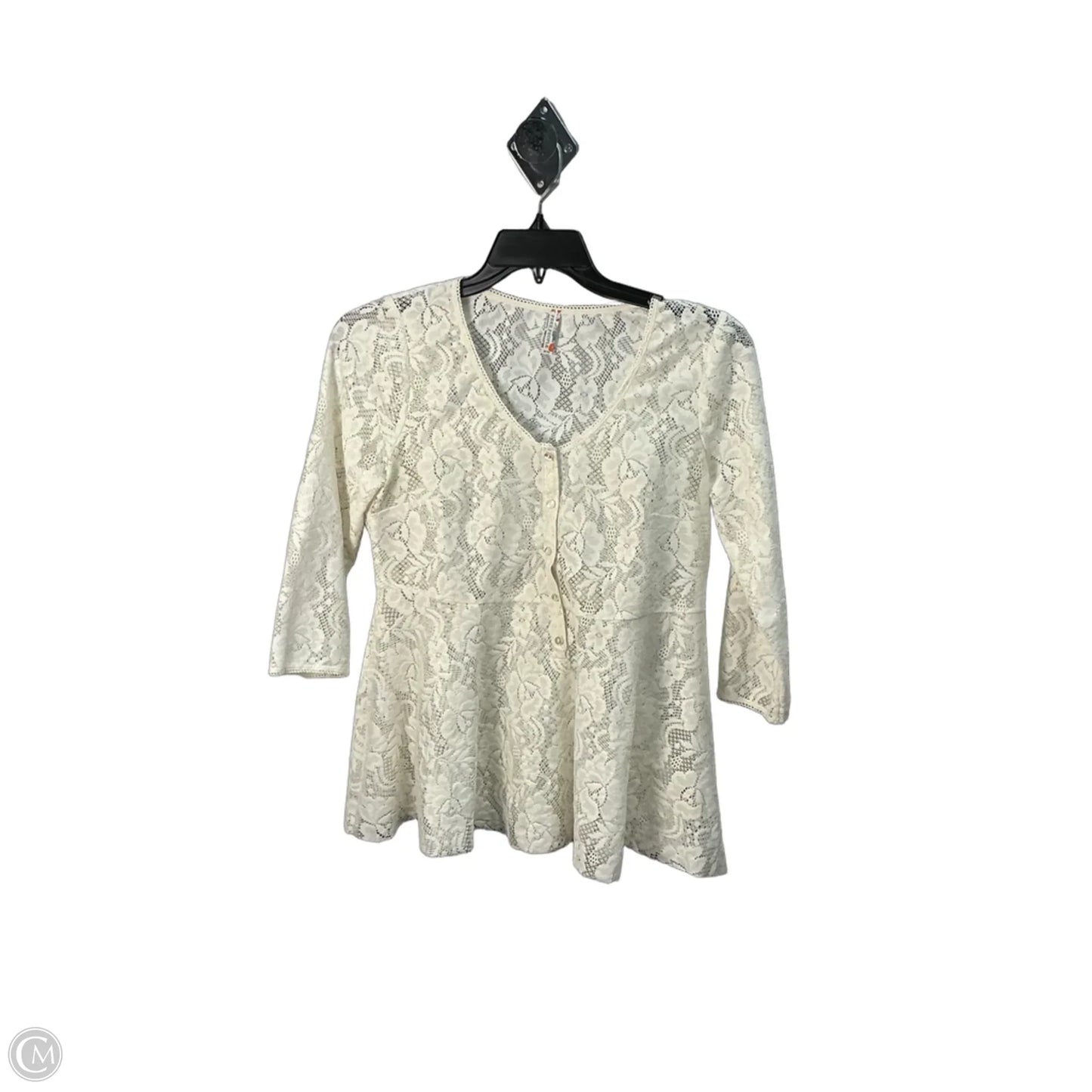 Top Long Sleeve By Free People In Cream, Size: M