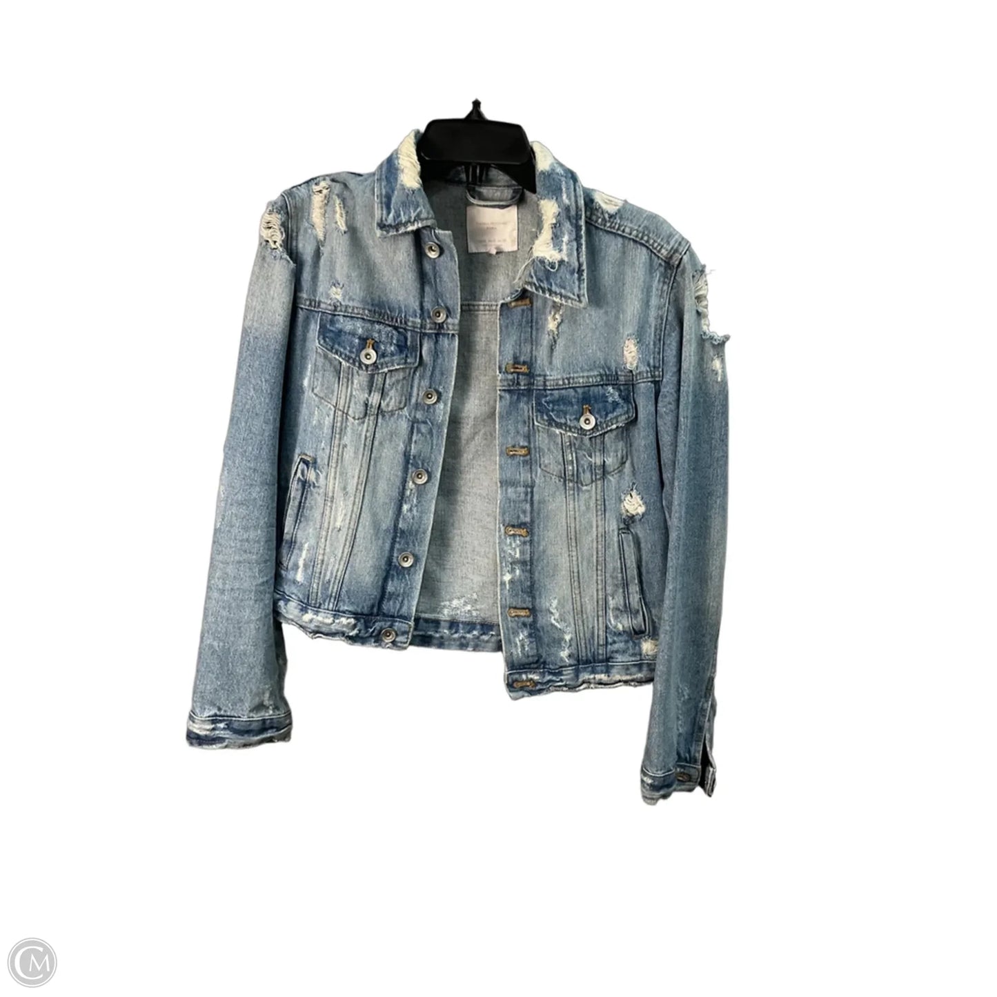 Jacket Denim By Zara In Blue Denim, Size: M