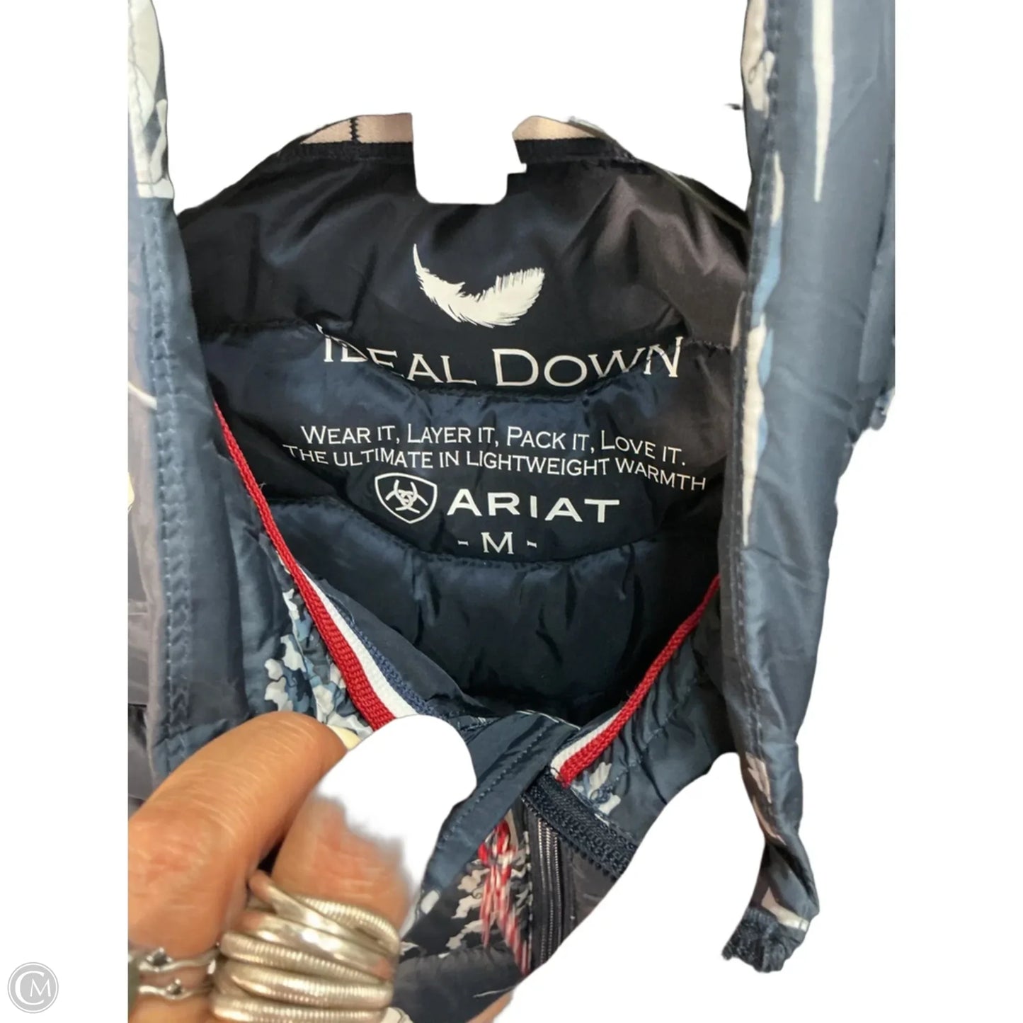 Vest Puffer & Quilted By Ariat In Blue, Size: M