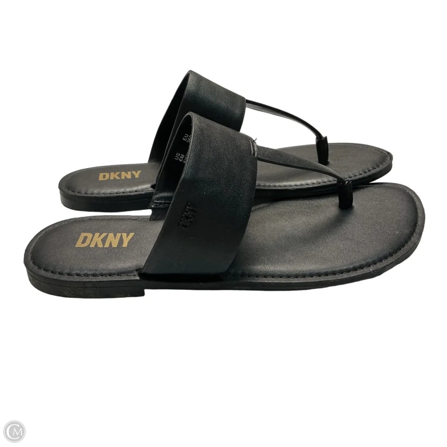 Sandals Flats By Dkny In Black, Size: 6