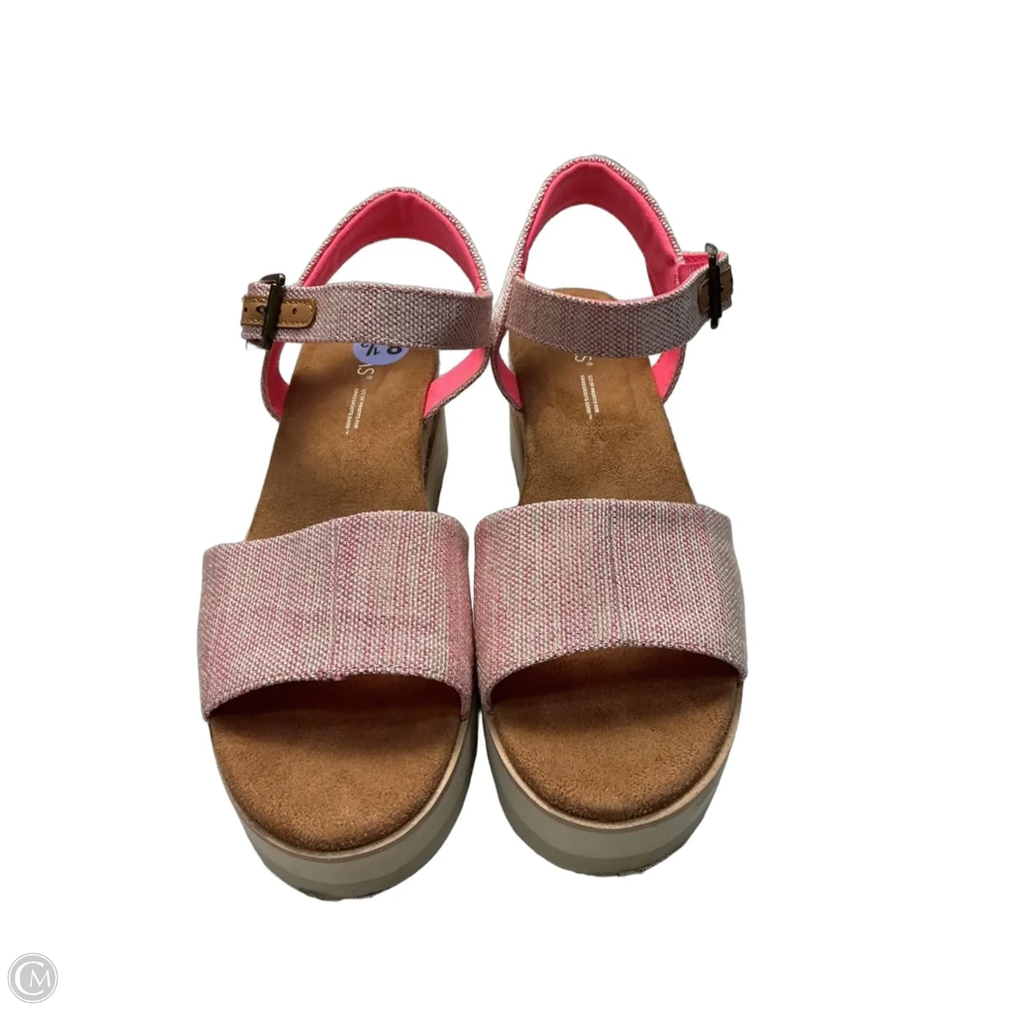 Shoes Heels Wedge By Toms In Pink, Size: 8.5