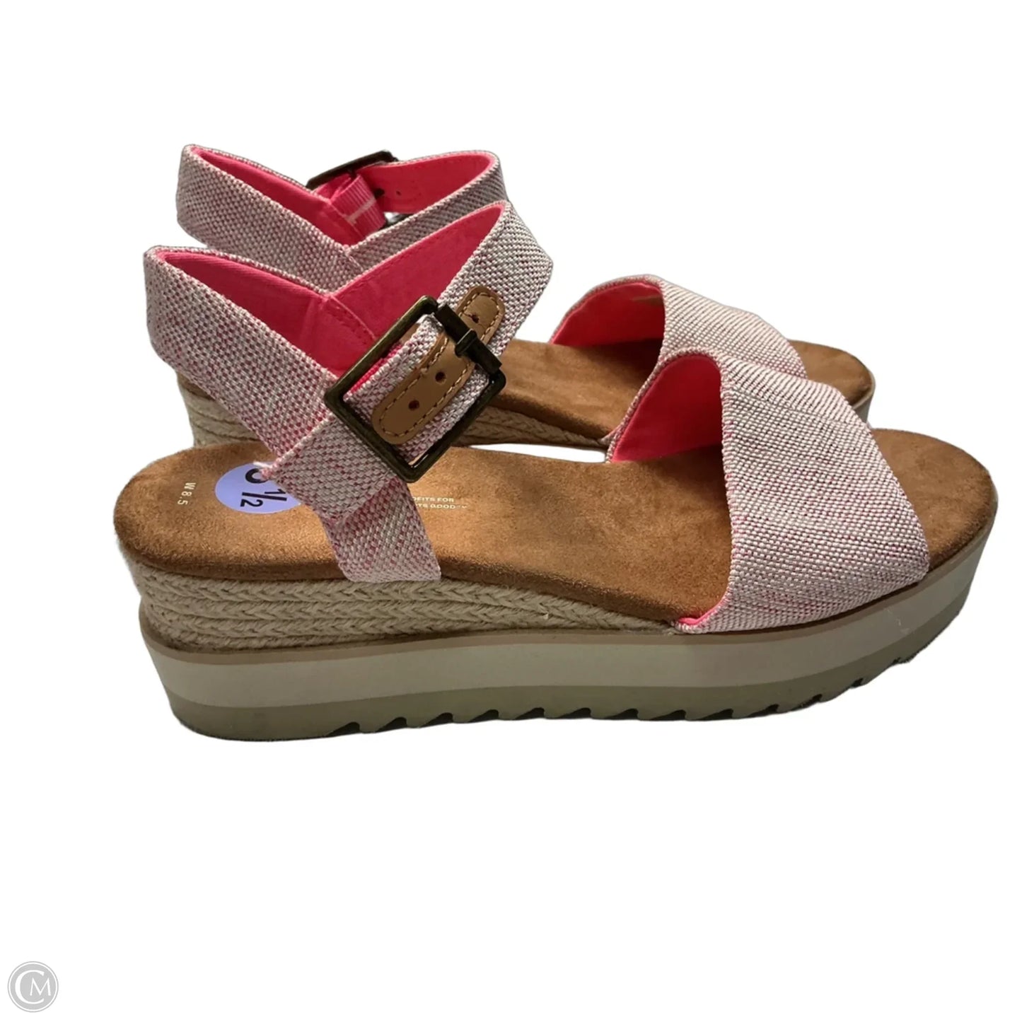 Shoes Heels Wedge By Toms In Pink, Size: 8.5
