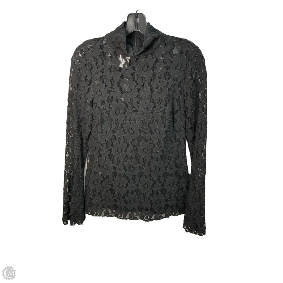 Top Long Sleeve By Inc In Black, Size: M