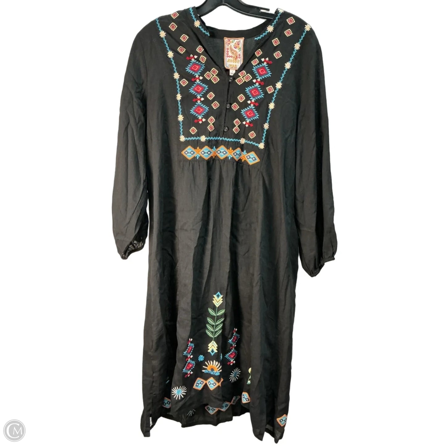 Dress Designer By Johnny Was In Black, Size: L