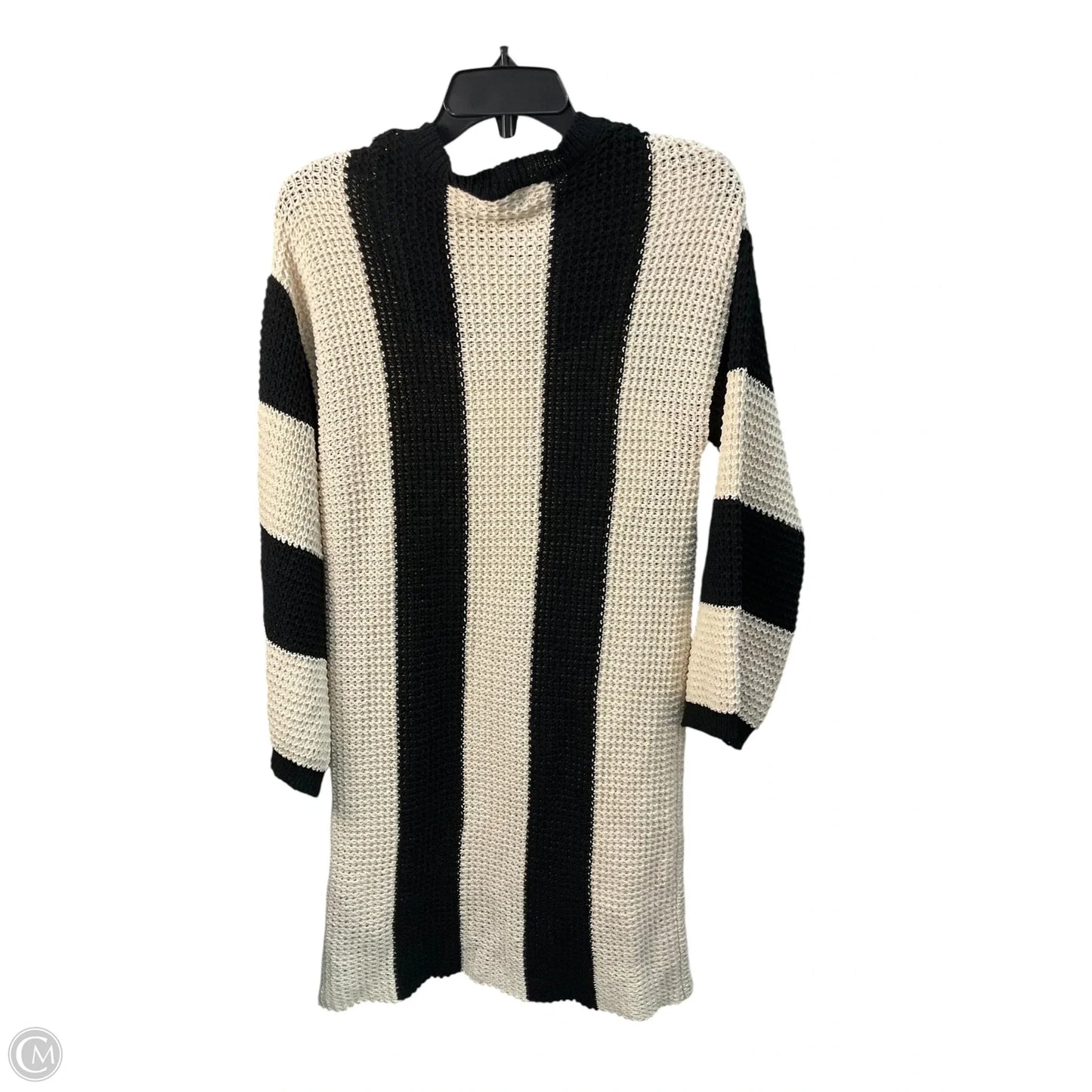 Dress Casual Midi By Anthropologie In Black & Cream, Size: M