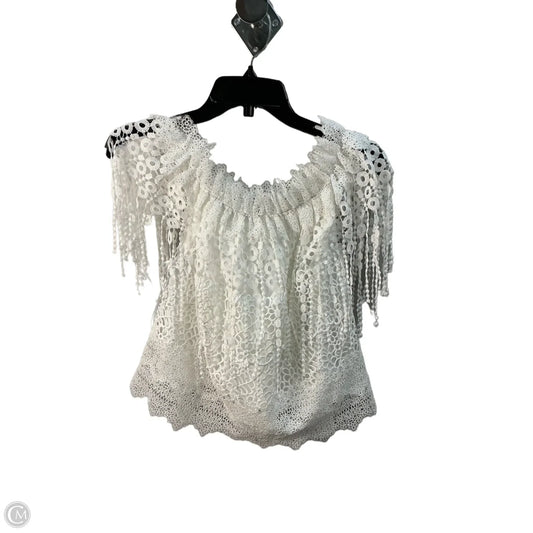 Top Short Sleeve By Elie Tahari In White, Size: M