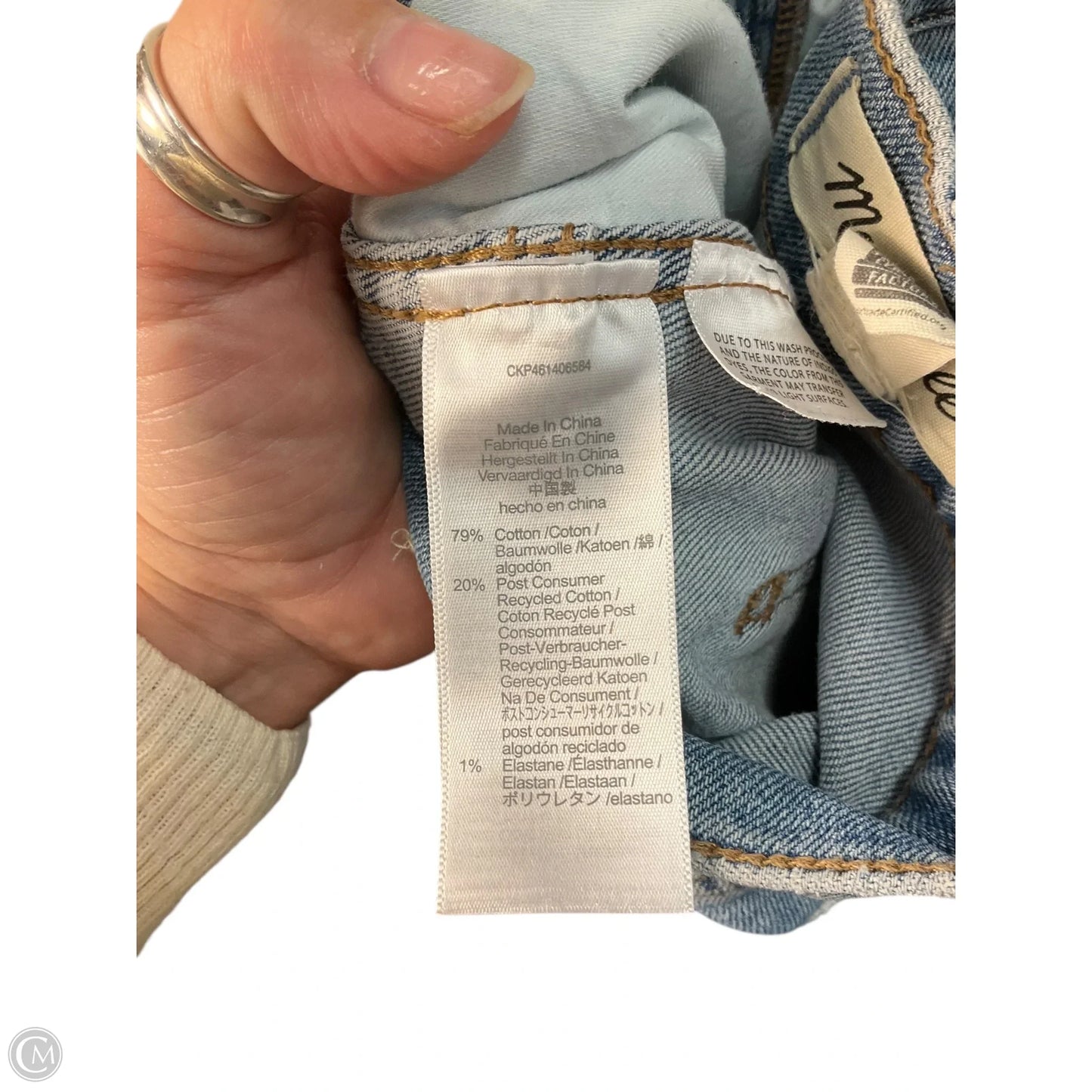 Jeans Wide Leg By Madewell In Blue, Size: 10