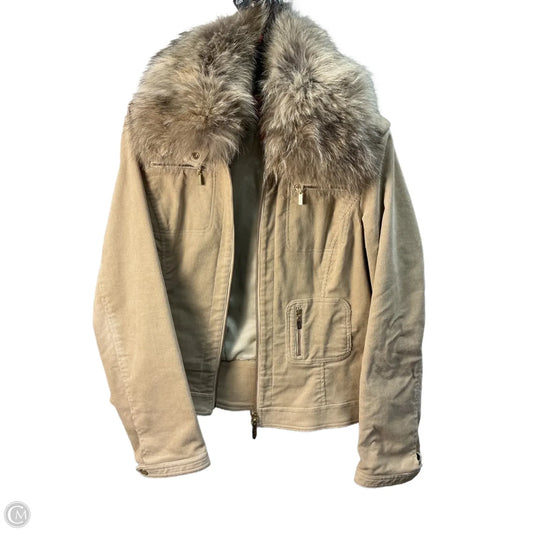 Jacket Designer By Tory Burch In Beige, Size: 12
