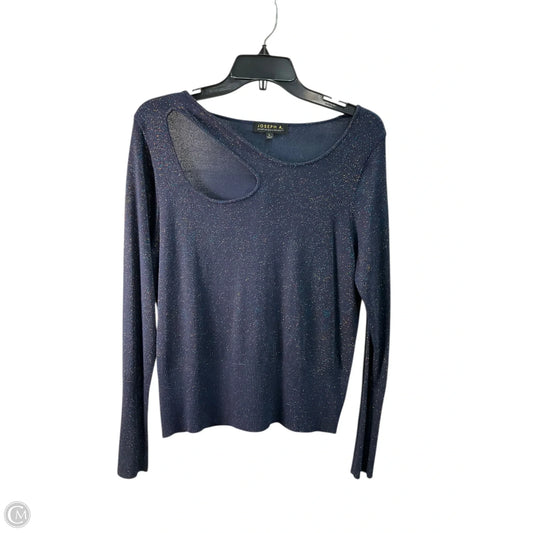 Top Long Sleeve By Joseph A. In Blue, Size: L