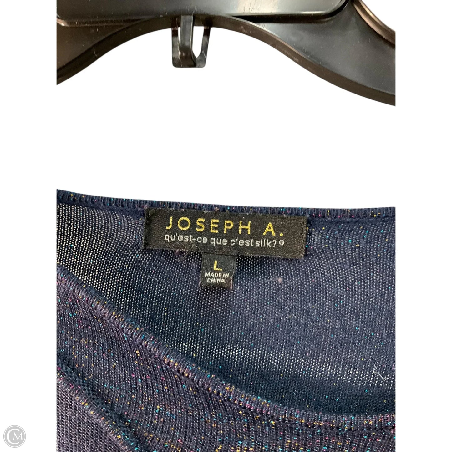 Top Long Sleeve By Joseph A. In Blue, Size: L