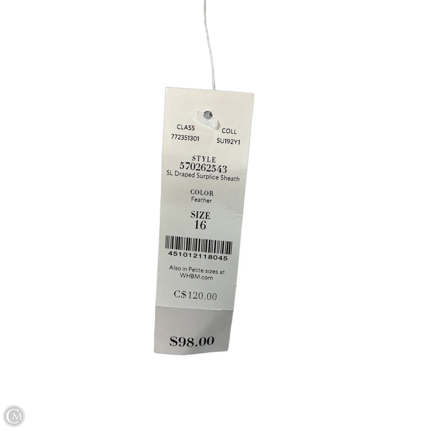 Dress Casual Midi By White House Black Market In Grey, Size: 16