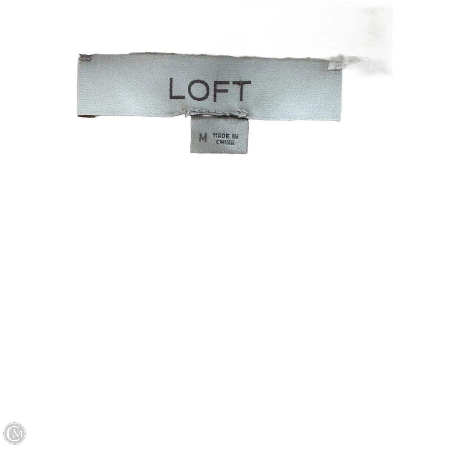 Sweater By Loft In Cream & Grey, Size: M