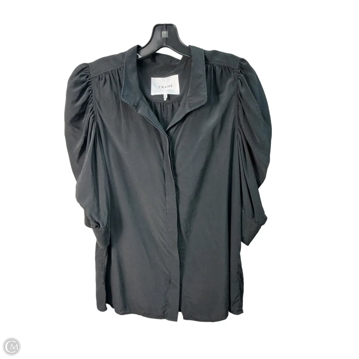 Top Short Sleeve By Frame In Black, Size: Xl