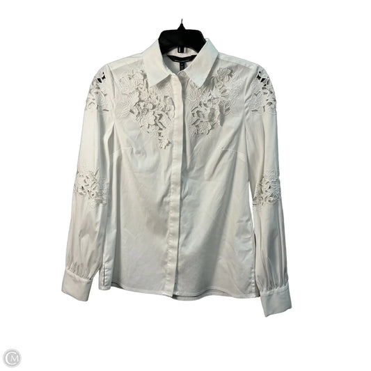 Top Long Sleeve Basic By White House Black Market In White, Size: 0