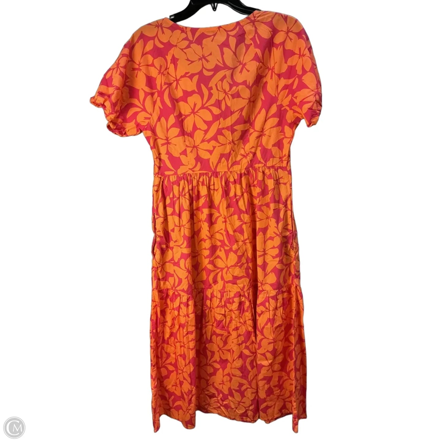 Dress Casual Maxi By J. Crew In Orange & Pink, Size: 6