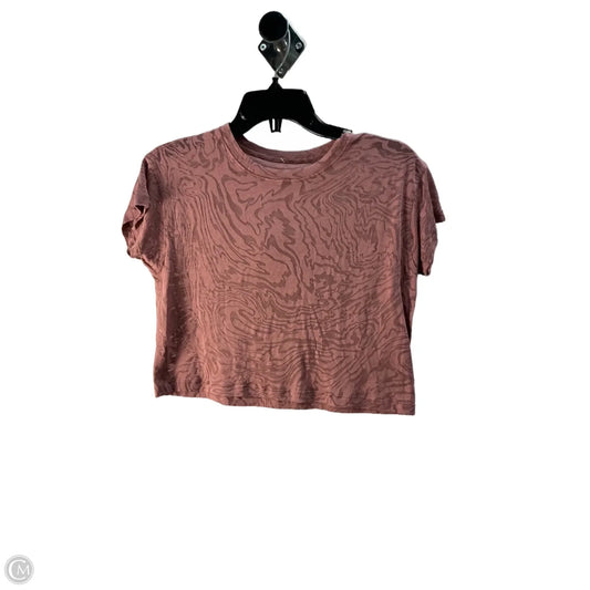 Top Short Sleeve By Lululemon In Pink, Size: S