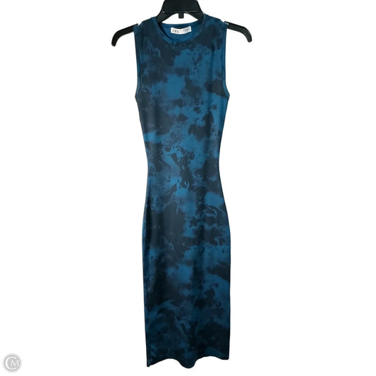 Dress Party Long By Zara In Black & Blue, Size: S
