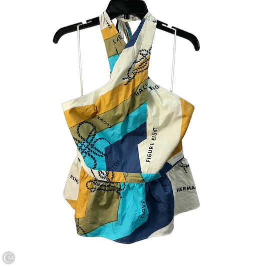Top Sleeveless By J. Crew In Blue & Yellow, Size: Xl