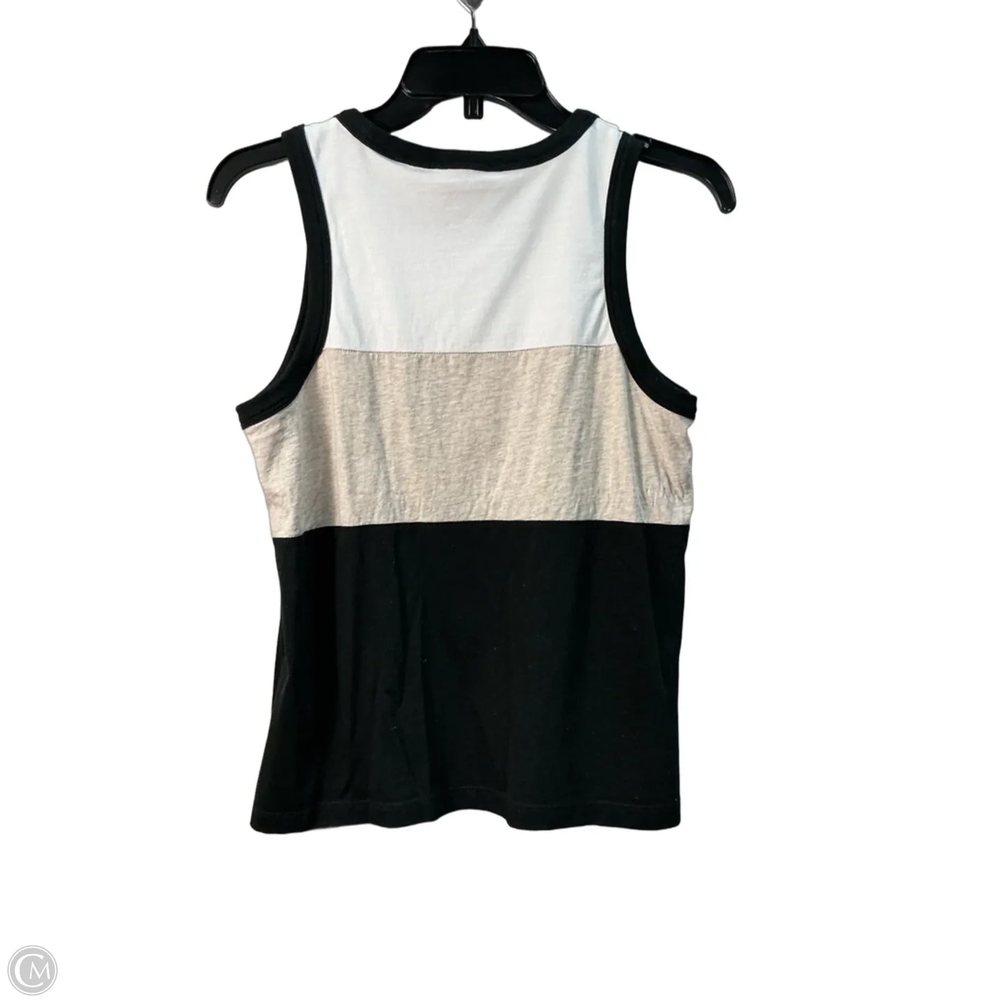 Top Sleeveless By Evereve In Black & Tan, Size: S
