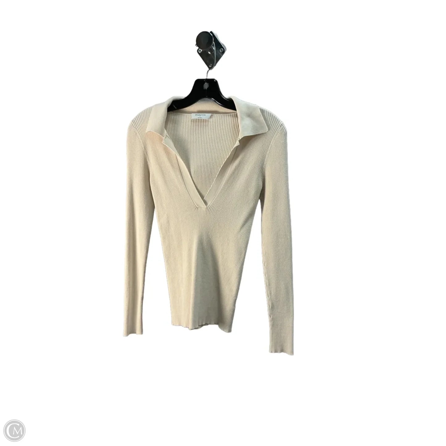 Top Long Sleeve By Babaton In Beige, Size: S