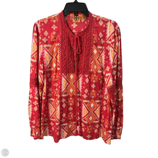 Top Long Sleeve Designer By Tory Burch In Pink, Size: Xl