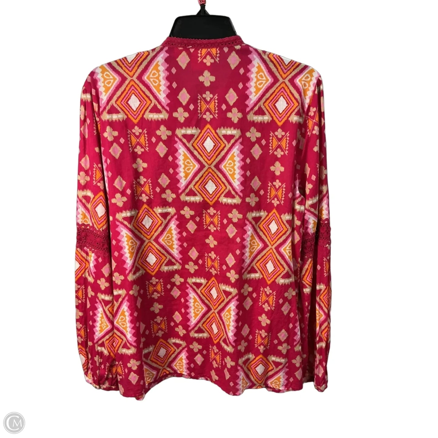Top Long Sleeve Designer By Tory Burch In Pink, Size: Xl