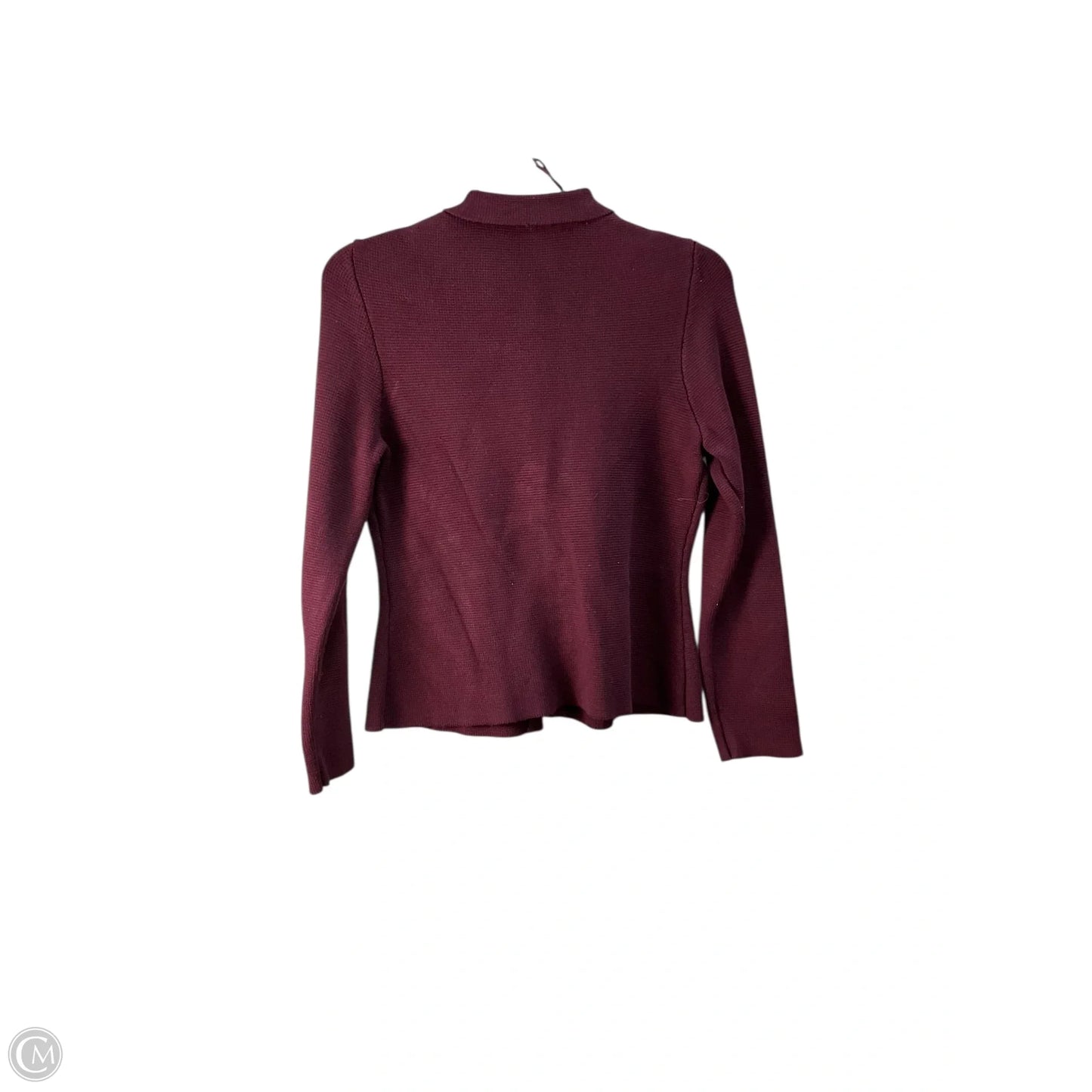 Sweater Cardigan By Zara In Maroon, Size: M