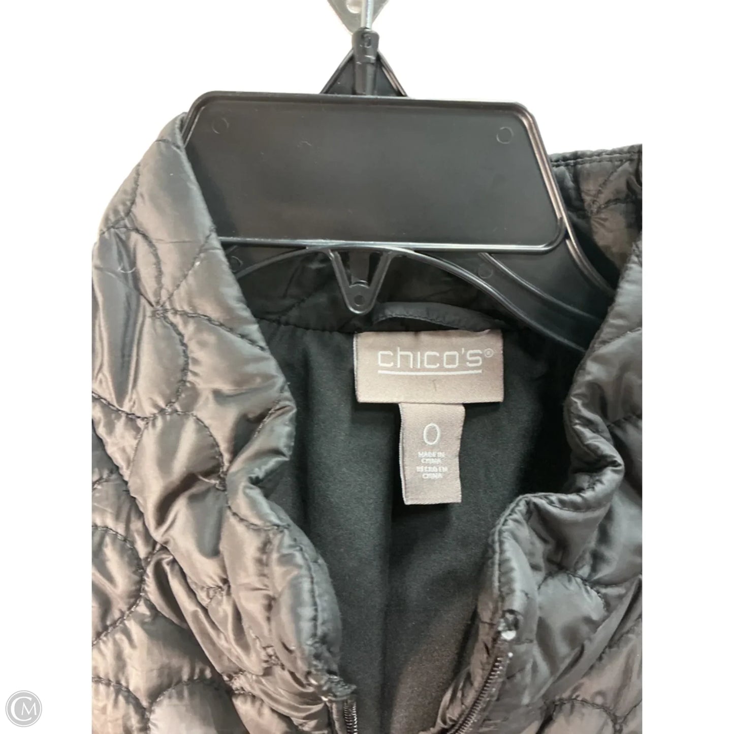 Vest Puffer & Quilted By Chicos In Black, Size: Xs