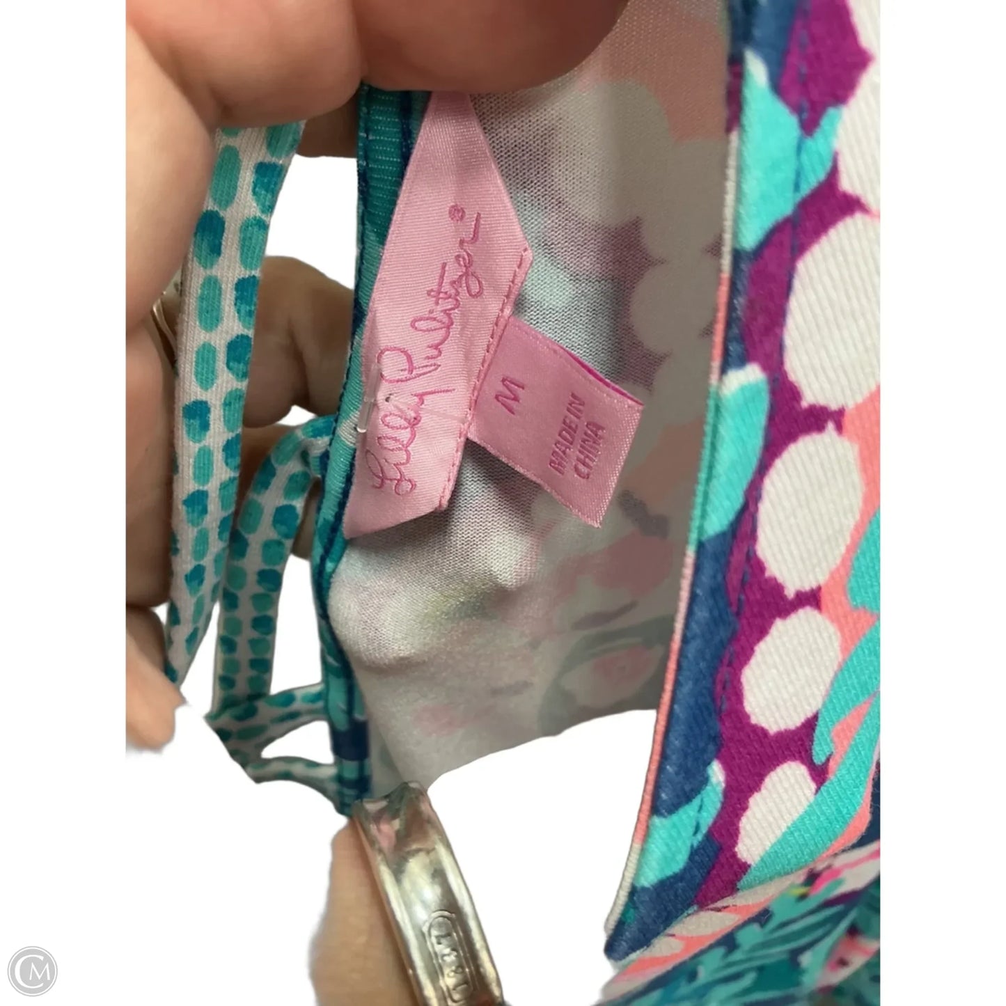 Dress Designer By Lilly Pulitzer In Green & Pink, Size: M