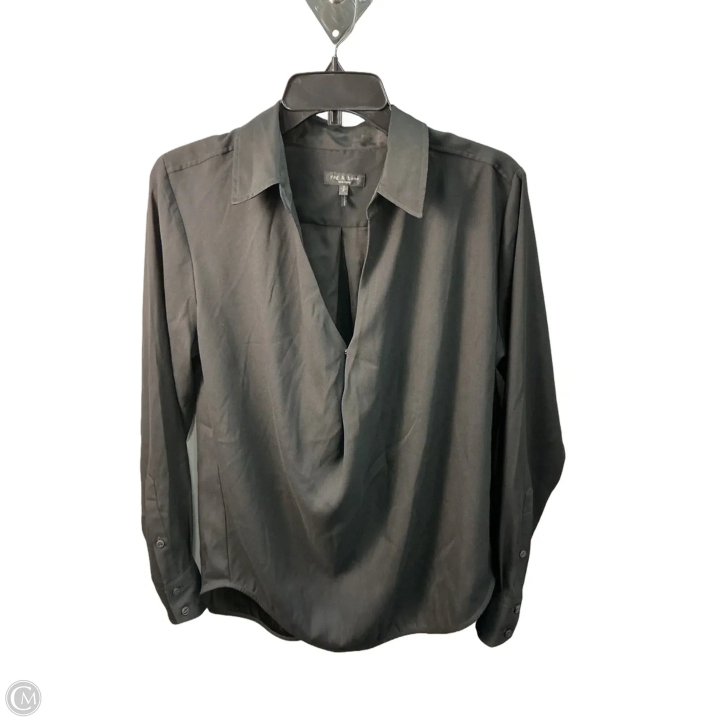 Top Long Sleeve By Rag And Bone In Black, Size: S
