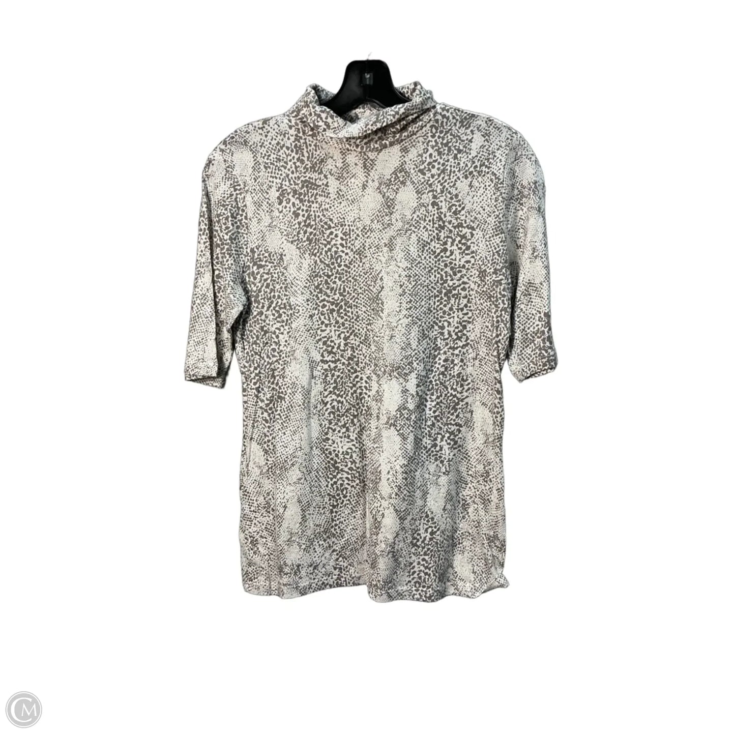 Top Short Sleeve By Ann Taylor In Snakeskin Print, Size: S