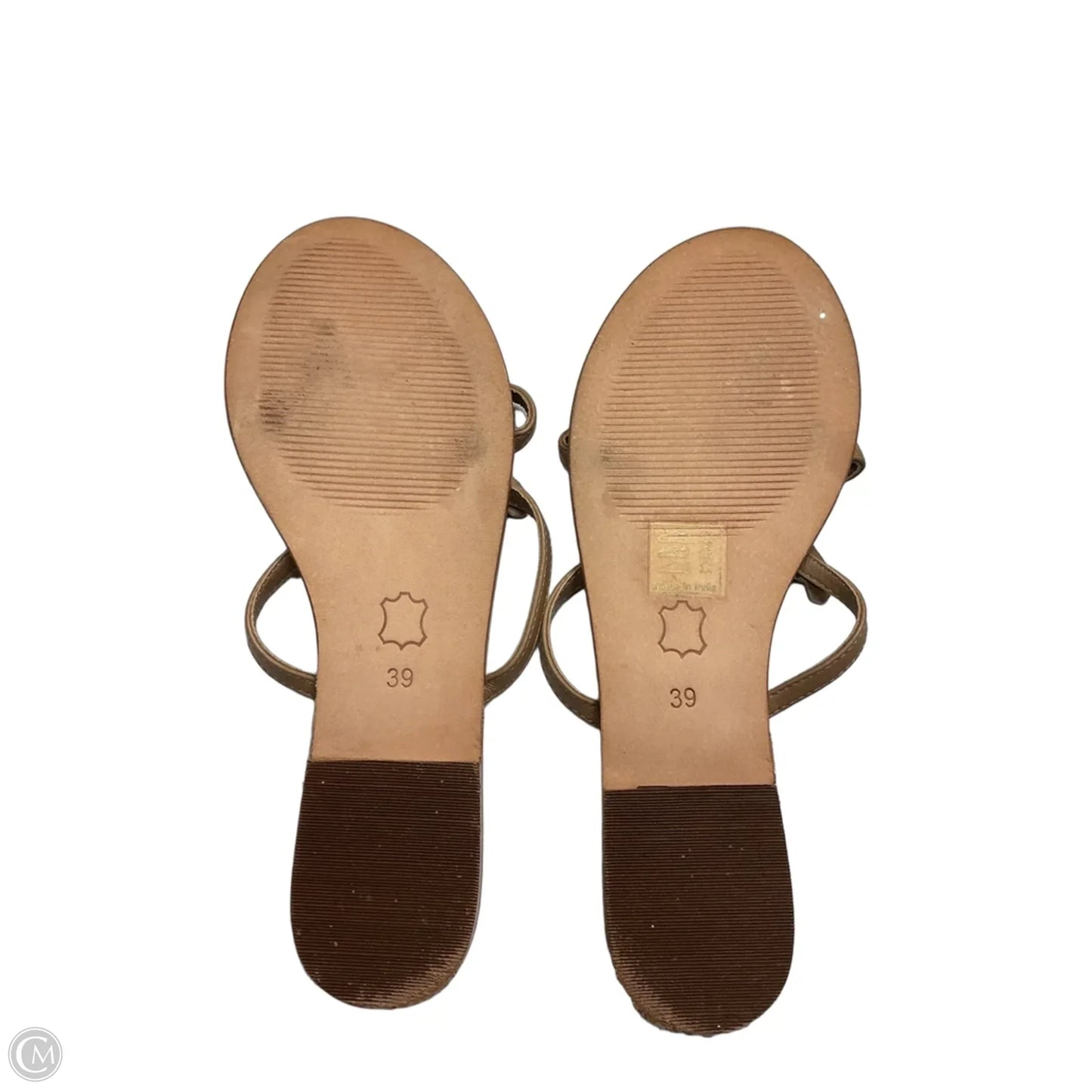 Sandals Flip Flops By Cmc In Tan & White, Size: 8.5