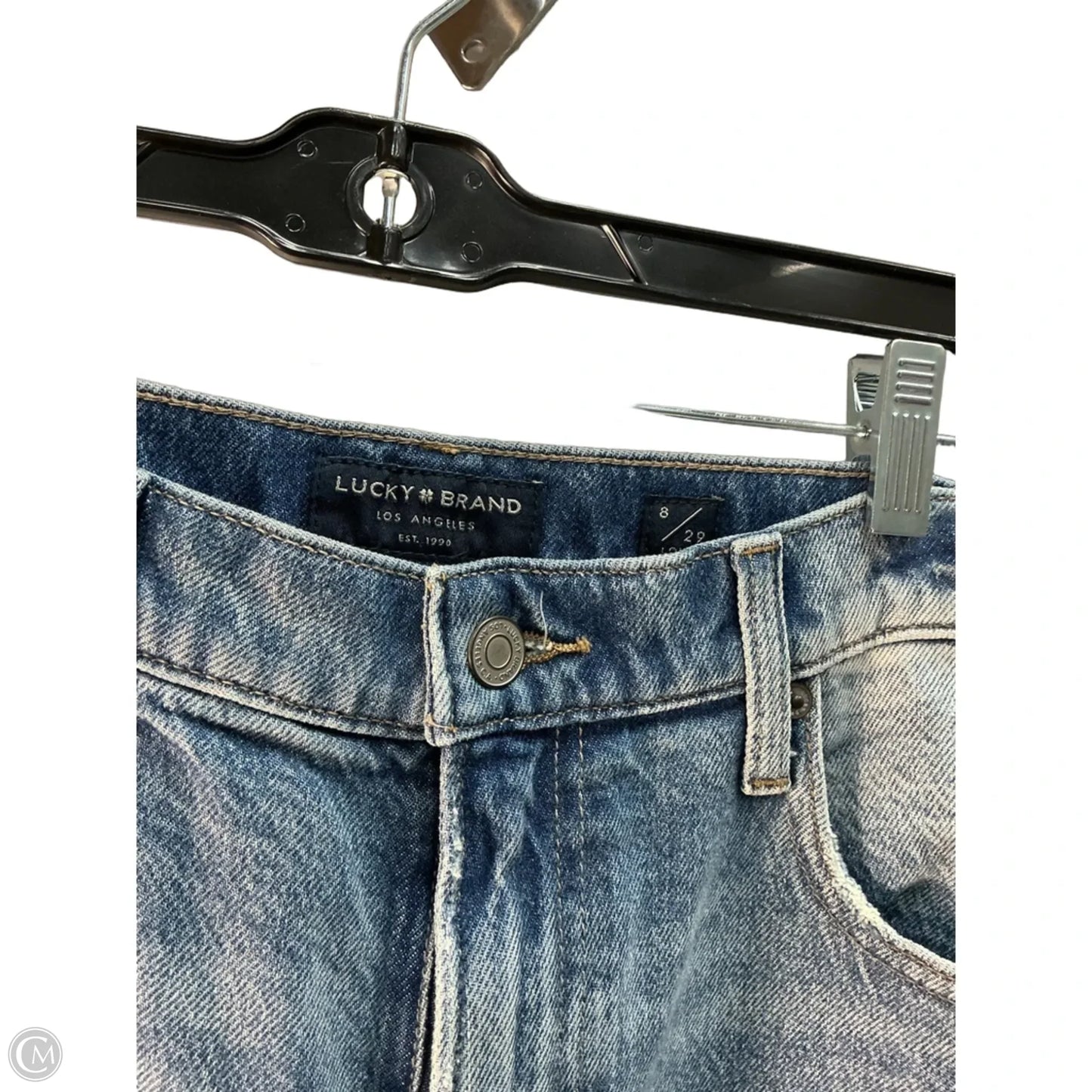 Jeans Straight By Lucky Brand In Blue Denim, Size: 8