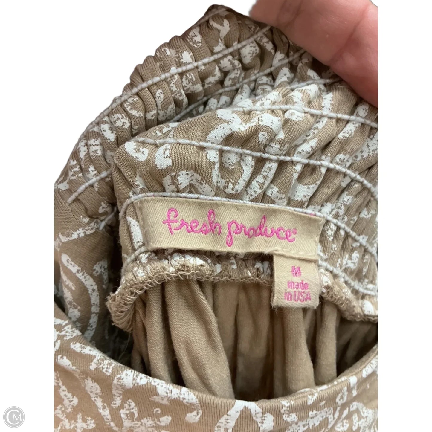 Dress Casual Short By Fresh Produce In Beige, Size: M