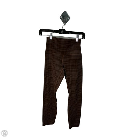 Athletic Leggings By Lululemon In Black & Brown, Size: Xs