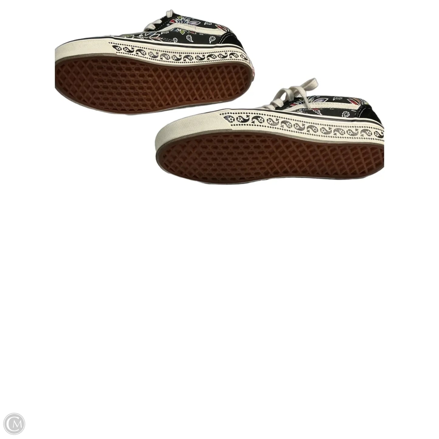 Shoes Sneakers By Vans In Black & White, Size: 7.5