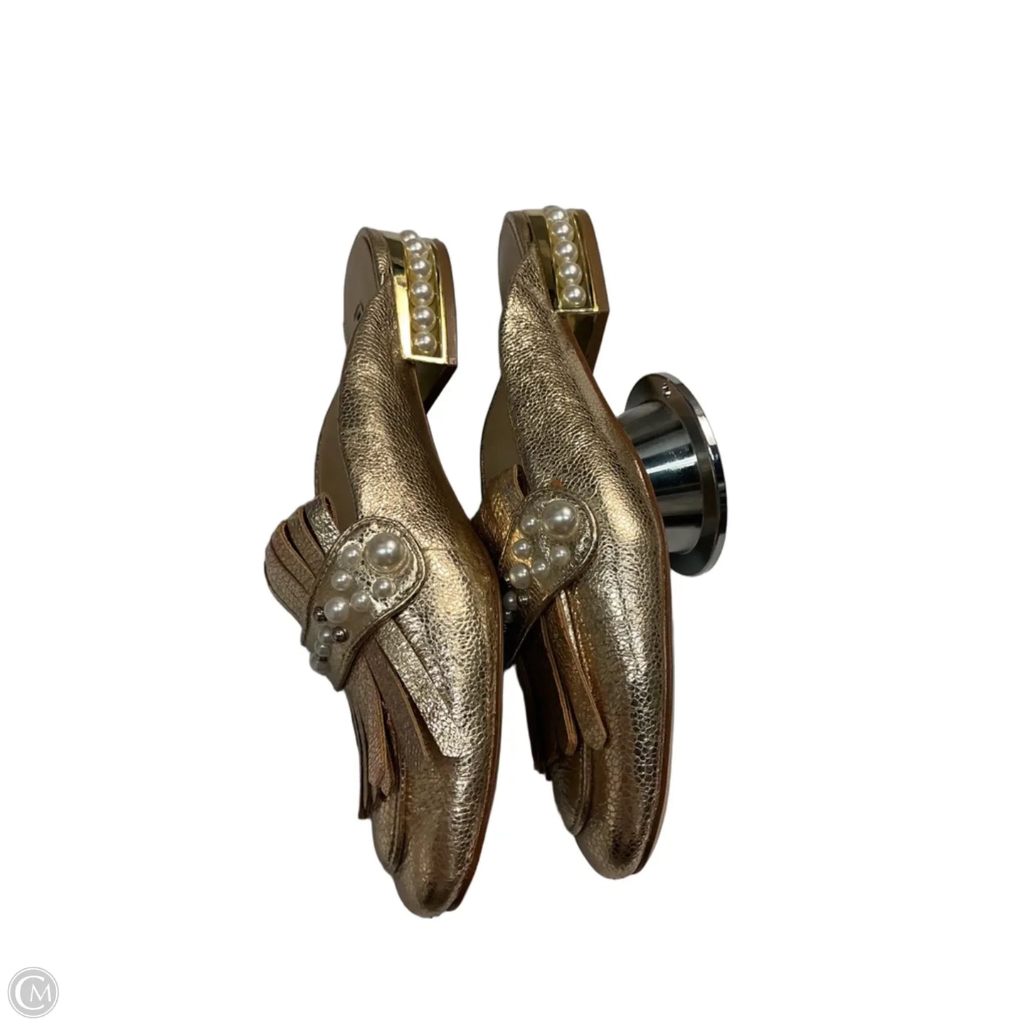 Shoes Designer By Karl Lagerfeld In Gold, Size: 6