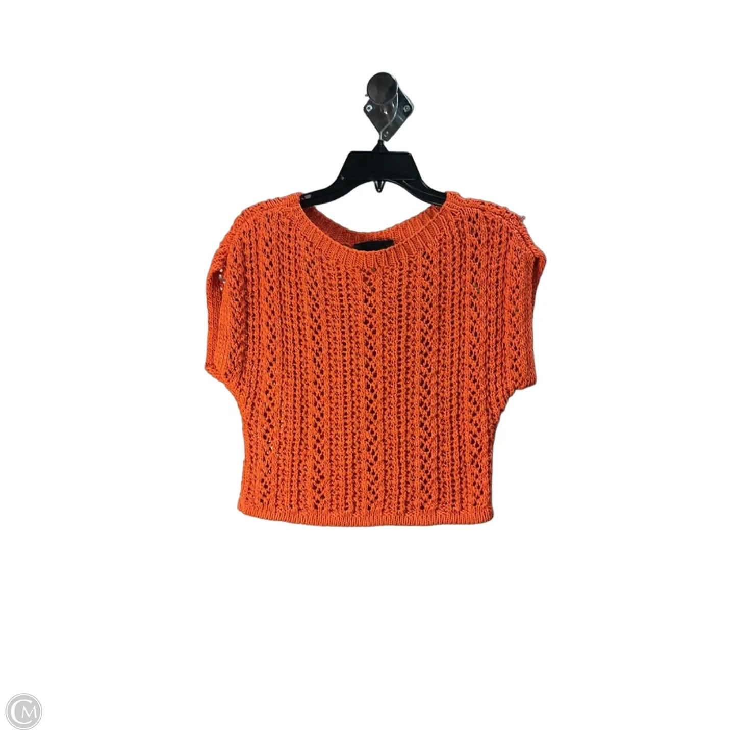 Sweater Short Sleeve By Zara In Orange, Size: S