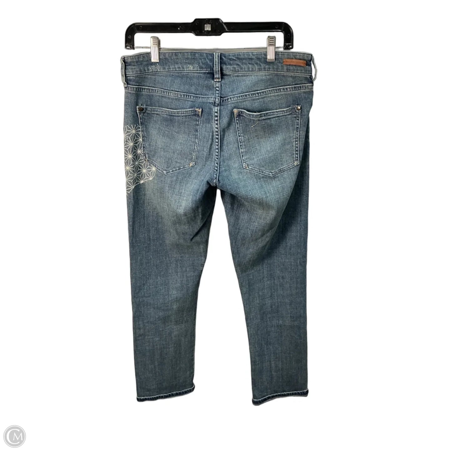 Jeans Straight By Pilcro In Blue & Cream, Size: 4