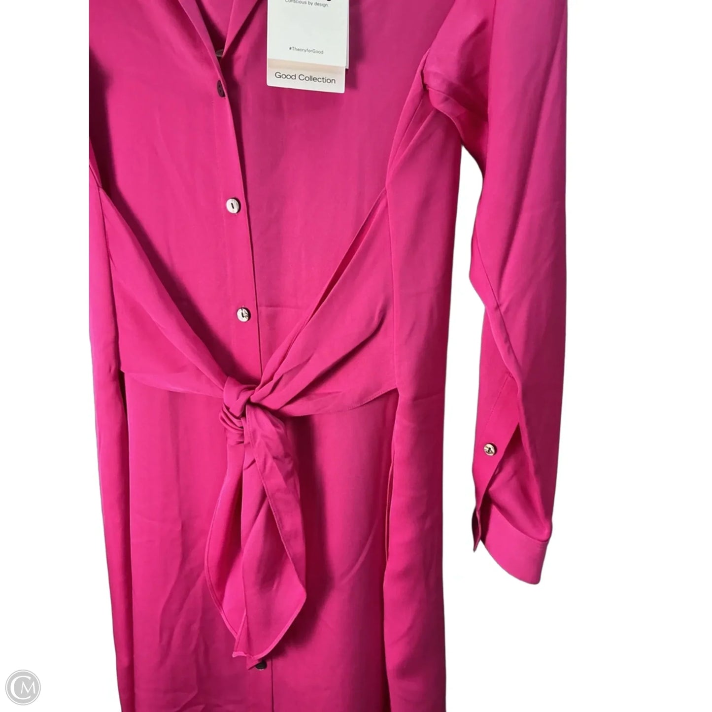 Dress Party Midi By Theory In Pink & Tan, Size: S