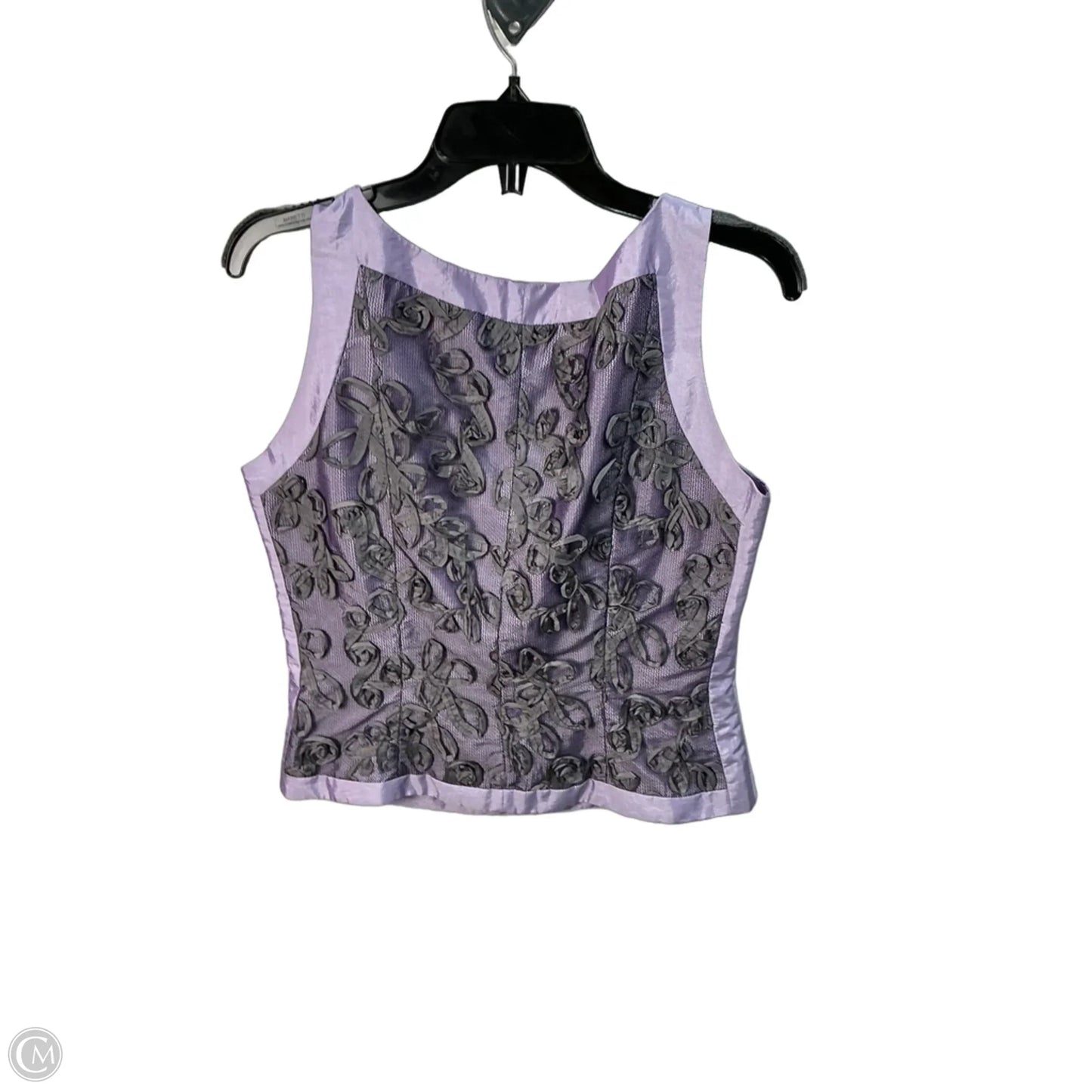 Top Sleeveless By Cmc In Grey & Purple, Size: M
