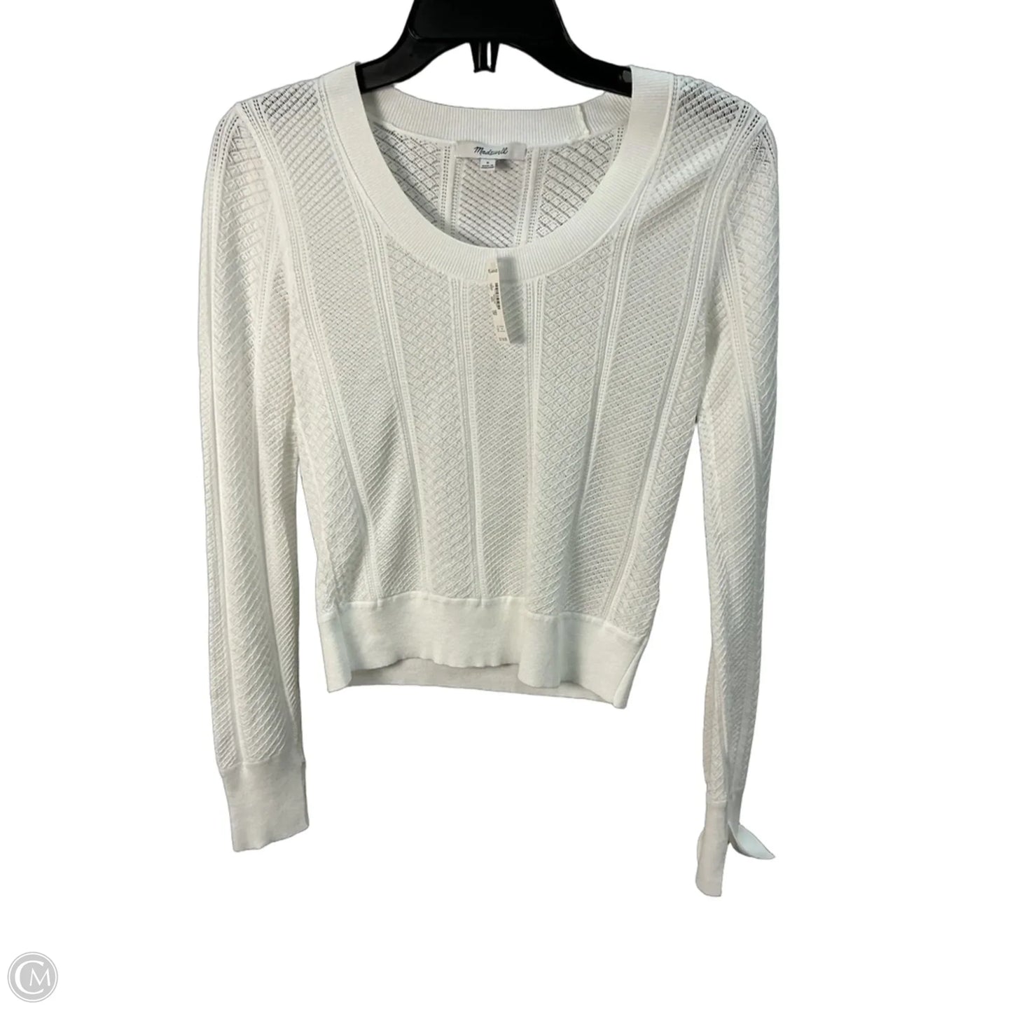Top Long Sleeve By Madewell In White, Size: S