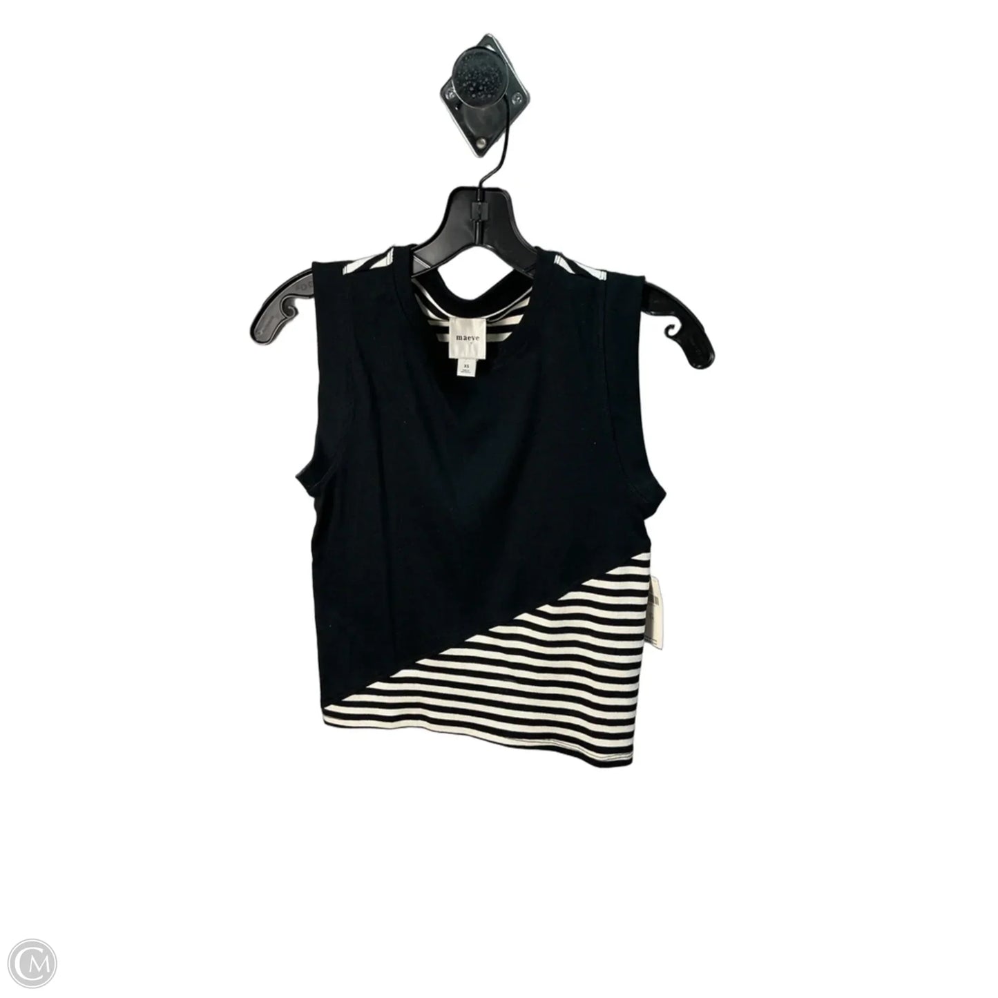 Top Sleeveless By Maeve In Black & Cream, Size: Xs