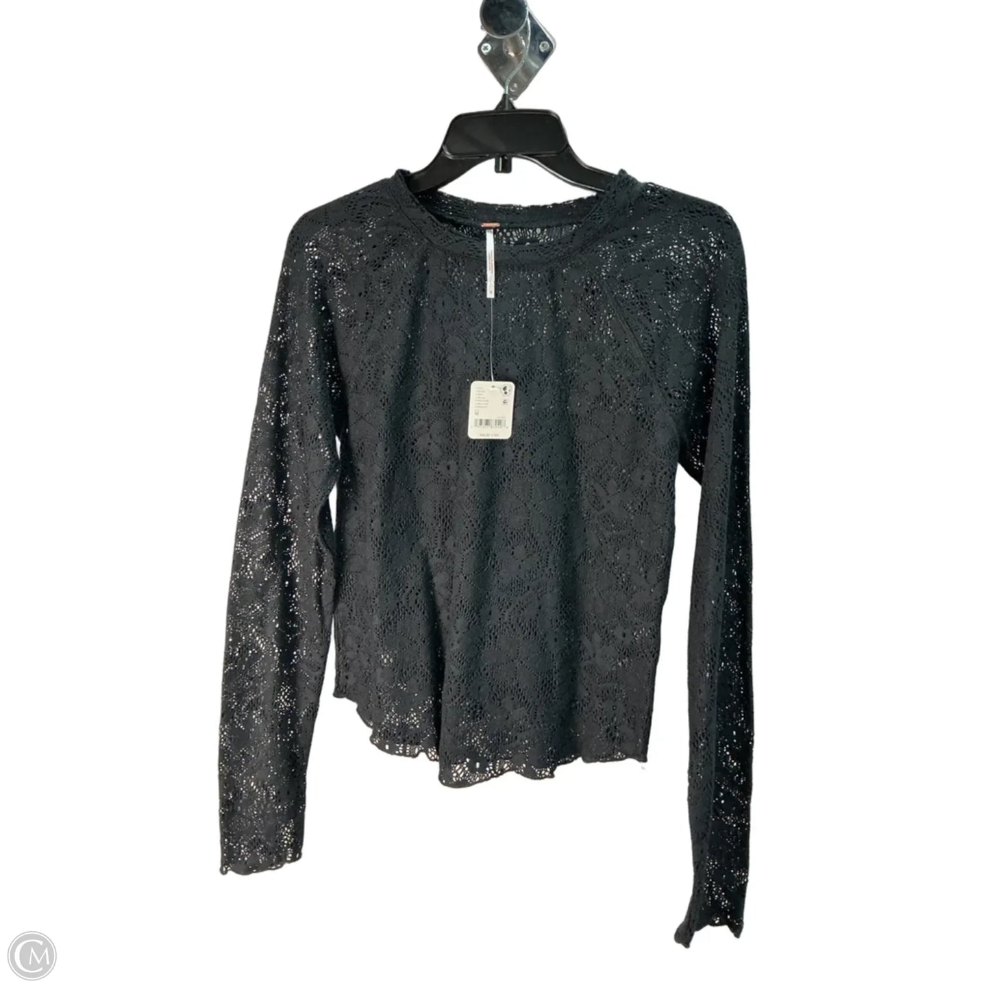 Top Long Sleeve By Free People In Black, Size: M