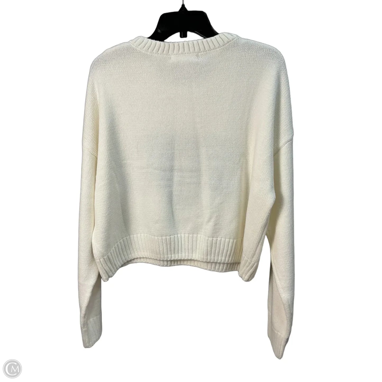 Sweater By Grayson Threads In Cream & Red, Size: Xl