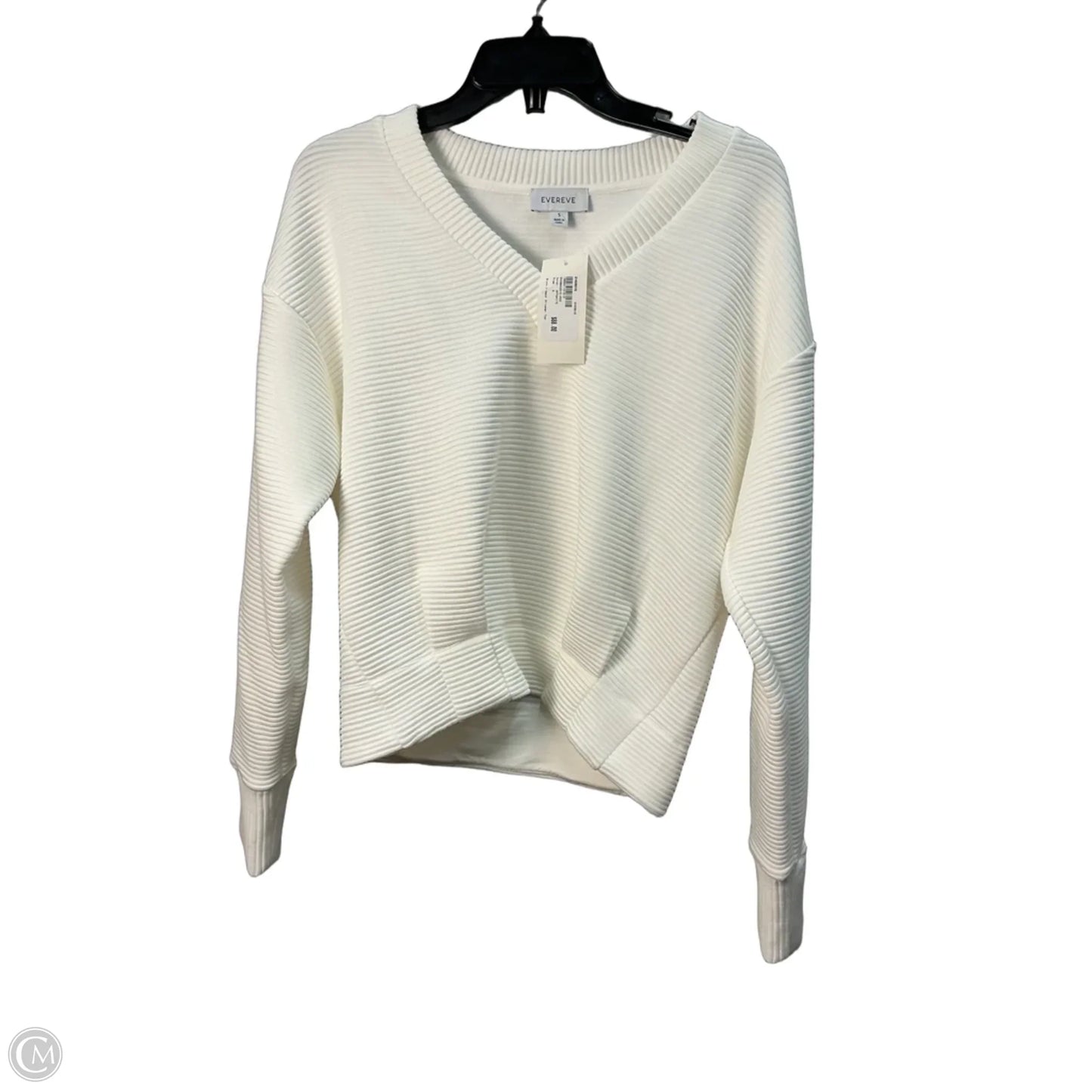 Top Long Sleeve By Evereve In Cream, Size: S