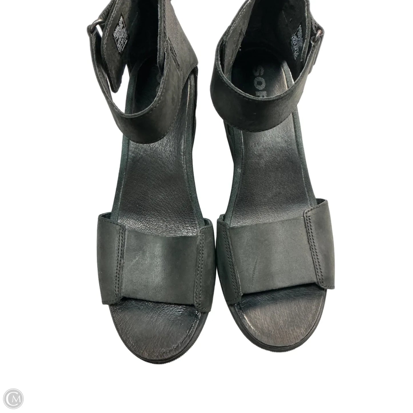 Sandals Heels Wedge By Sorel In Black, Size: 10