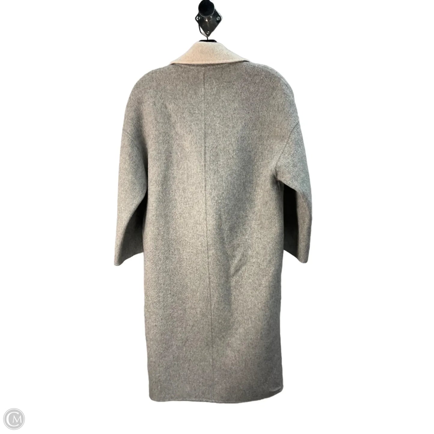Coat Trench Coat By Cma In Grey & Tan, Size: S
